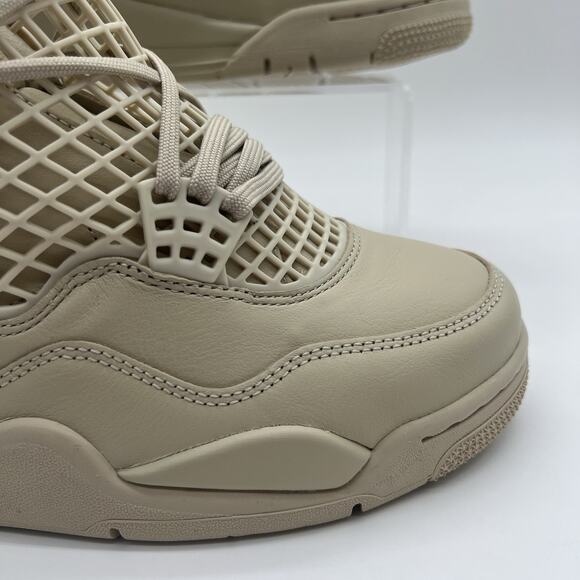 Womens Size 9 Nike Air Jordan 4 Net Rattan Beige Sneakers FN7251 200 NEW - Picture 2 of 7
